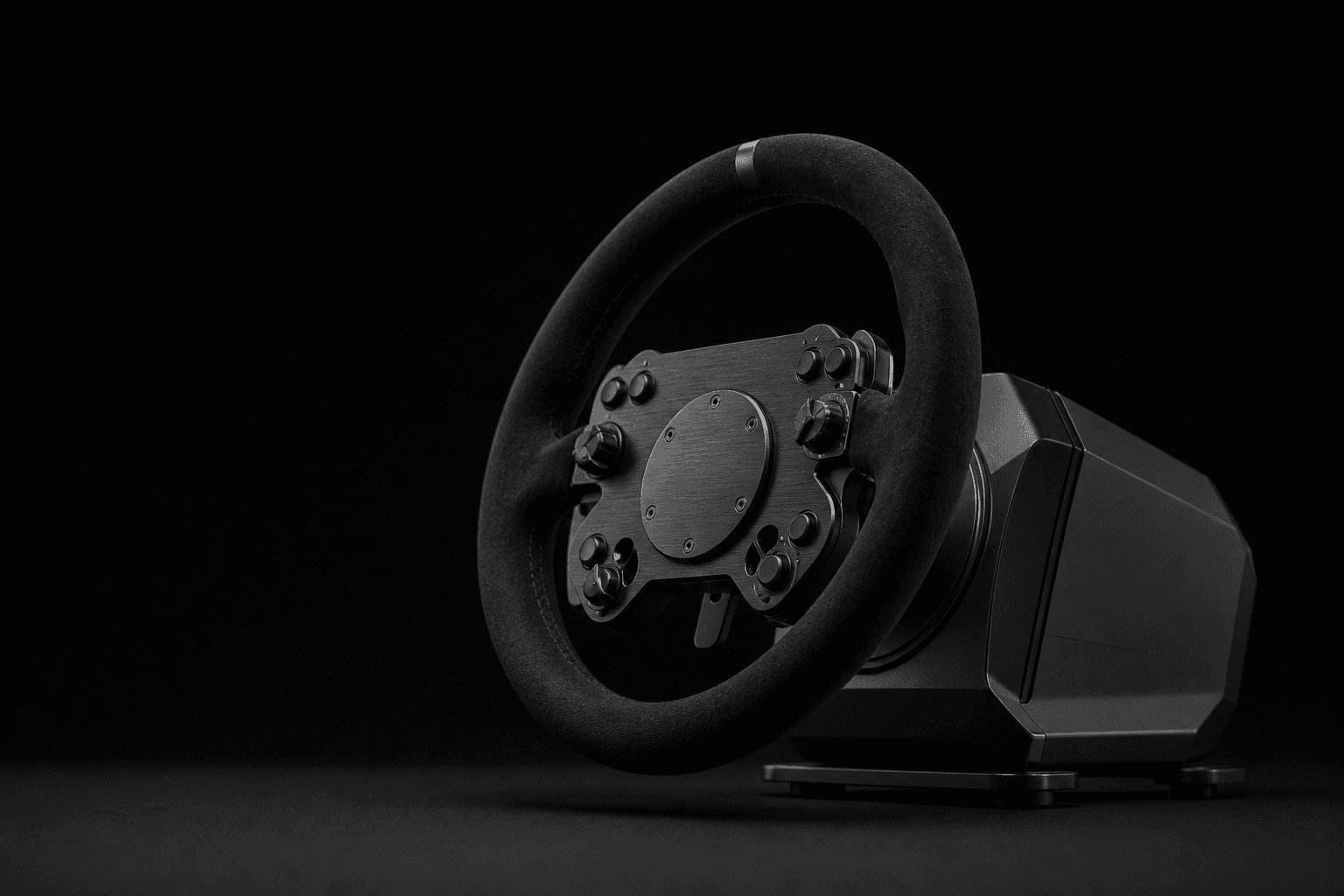 Direct-drive sim racing wheel and wheelbase